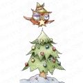 Bild 1 von Gummistempel Stamping Bella Cling Stamp HOLIDAY OWL WITH A STAR RUBBER STAMP