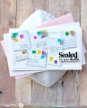 Bild 11 von Waffle Flower Postage Collage Addressed Envelope Stencil - Stencilschablone 