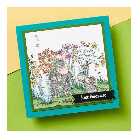 Bild 6 von Spellbinders Flower Market Cling Rubber Stamp Set - House Mouse Stempelgummi