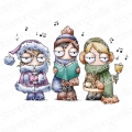 Gummistempel Stamping Bella Cling Stamp ODDBALL CAROLERS
