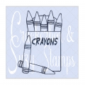 Crackerbox & Suzy Stamps Cling - Gummistempel Crayons - Wachsmalstifte