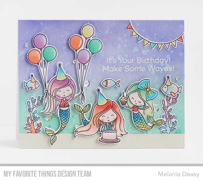 Bild 9 von My Favorite Things - Clear Stamps Bubbly Birthday - Geburtstag Meerjungfrau