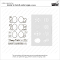 Bild 6 von Lawn Fawn Clear Stamps u. Schablonen - stamp 'n stencil easter eggs