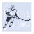 Crackerbox & Suzy Stamps Cling - Gummistempel Hockey Player
