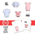 Art Impressions Stempelgummi Mini Front & Backs 	Elephant & Pig Set