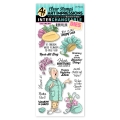Art Impressions Clear Stamps with dies Mrs. Set - Stempelset inkl. Stanzen