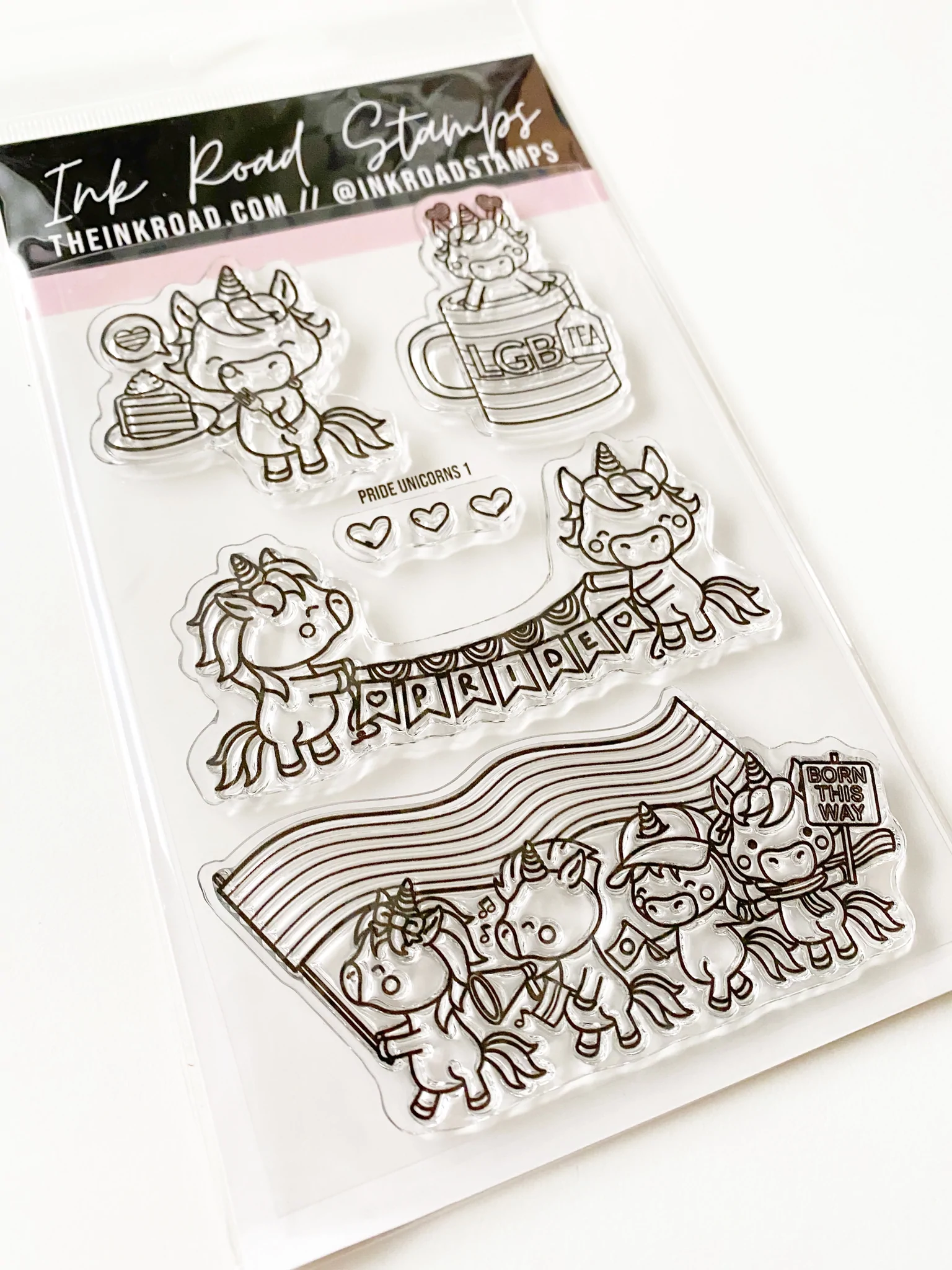 The Ink Road Clear Stamps - Pride Unicorns Vol 1