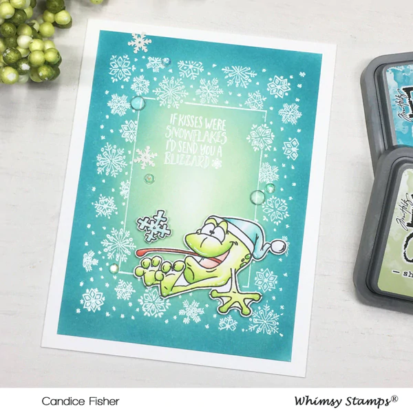 Bild 3 von Whimsy Stamps Clear Stamps  - Toadally Snowy -Frosch