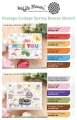 Bild 2 von Waffle Flower  Postage Collage Spring Breeze Stencil - Stencil-Set