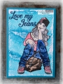 Bild 3 von COOSA Crafts Clear Stempel #20 - Love my jeans - Ripped Jeans A6