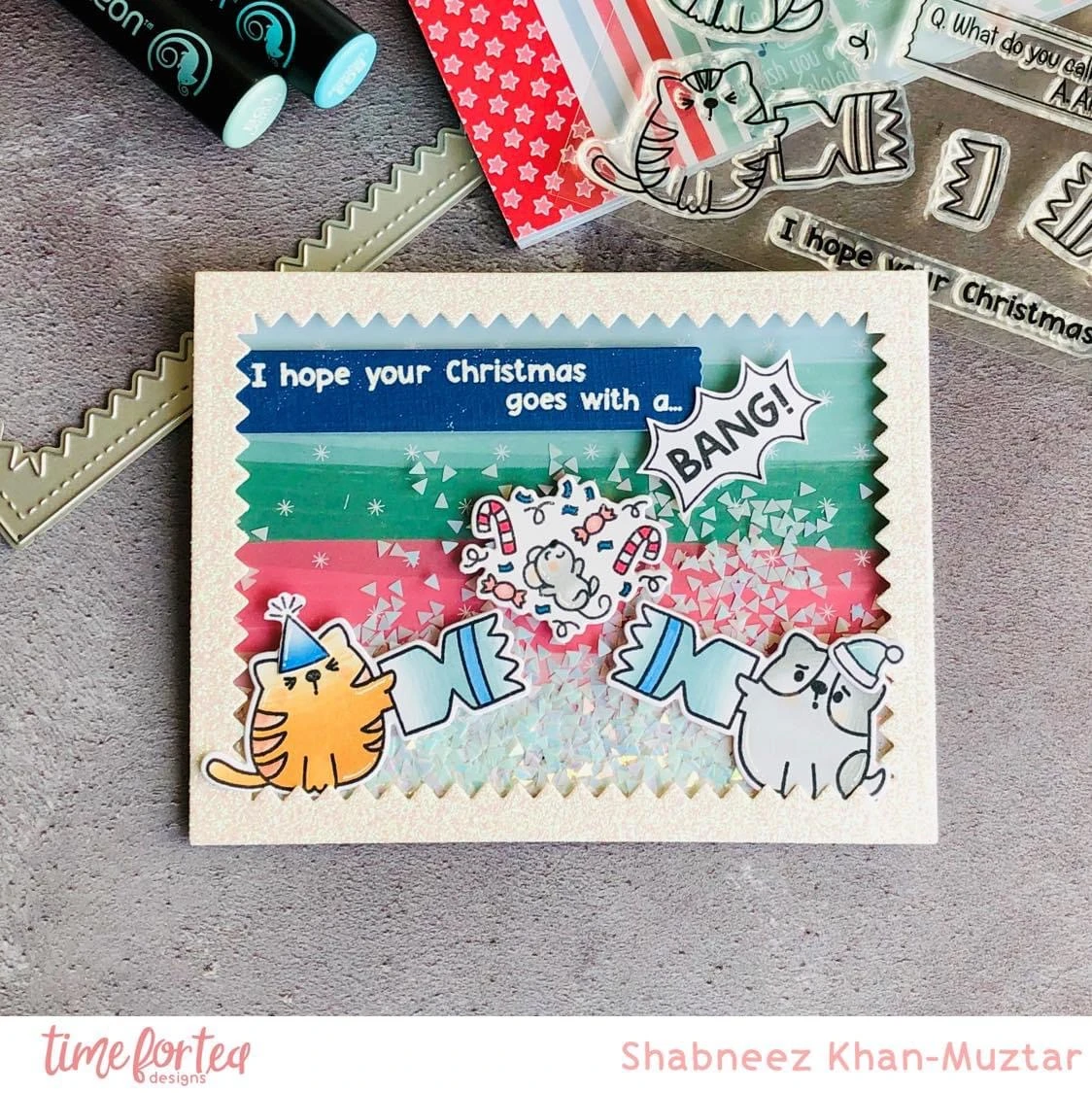 Bild 6 von time for tea designs - Clear Stamp Set - Catmas Crackers