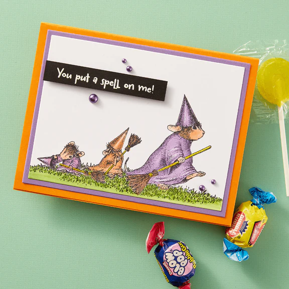 Bild 4 von Spellbinders Halloween Flight  Cling Rubber Stamp Set - House Mouse Stempelgummi
