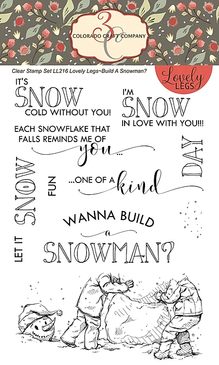 Colorado Craft Company Clear Stamps - Lovely Legs~Wanna Build A Snowman?