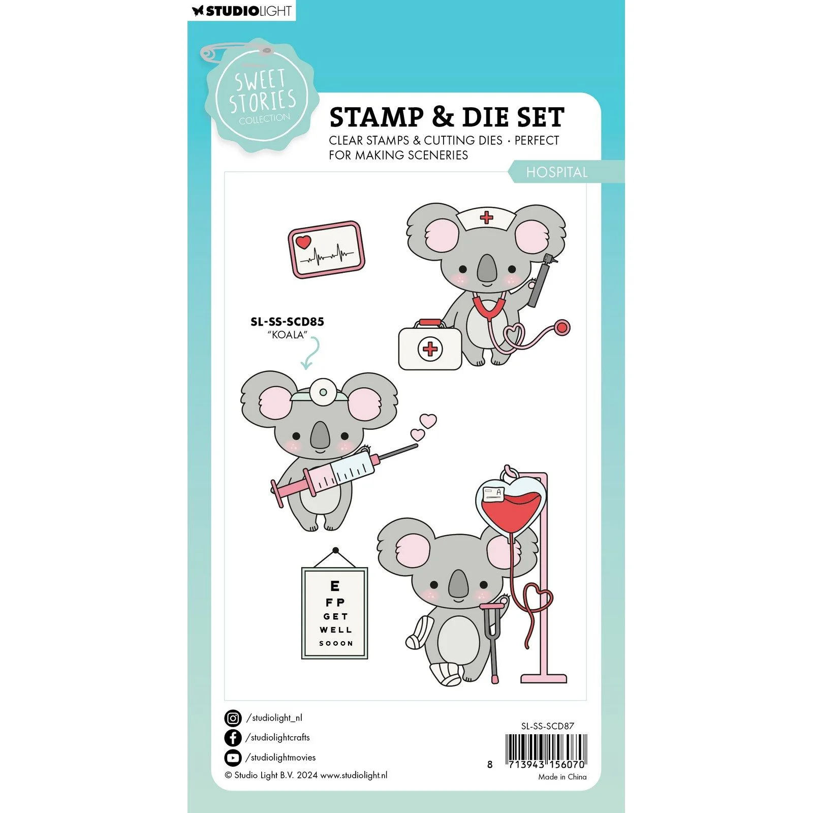 Bild 2 von STUDIOLIGHT Sweet Stories Stamp & Cutting Die Hospital - Stempel & Stanze
