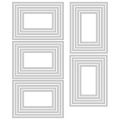Bild 3 von Sizzix Thinlits Dies Stanzschablone By Tim Holtz Stacked Tiles, Rectangles  - Rechteck