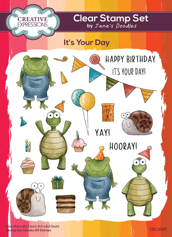 Bild 1 von Creative Expressions • Jane's Doodles Clear Stamps It's Your Day - Geburtstag