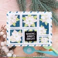 Bild 4 von Waffle Flower Postage Collage Poinsettia Stencil - Briefmarken-Schablone Weihnachtsstern