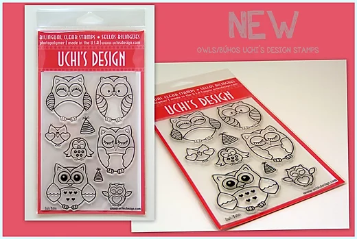 Bild 2 von Uchi's Design Clear Stamps  - Owls (Buhos) - Eulen