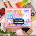 Bild 16 von Waffle Flower Postage Collage Beach Days Stencil - Briefmarken-Schablone Strand