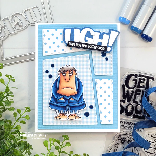 Bild 2 von Whimsy Stamps Clear Stamps  - BooBoo Manflu - Gute Besserung