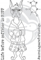 Bild 1 von The Rabbit Hole Designs Clear Stamps  - Caffeinated - Boxer