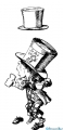 StempelBar Stempelgummi Alice im Wunderland Der Hutmacher mit Hut