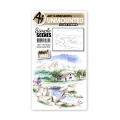 Art Impressions Clear Stamp-Set  Watercolor Simple Scene Rocky River