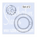Bild 1 von Crackerbox & Suzy Stamps Cling - Gummistempel Coffee Cup Top View and Hearts
