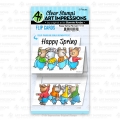 Art Impressions Clear Stamps Happy Spring Flip Card - Osterhäschen