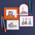 Bild 7 von Spellbinders Knit One Cling Rubber Stamp Set - House Mouse Stempelgummi