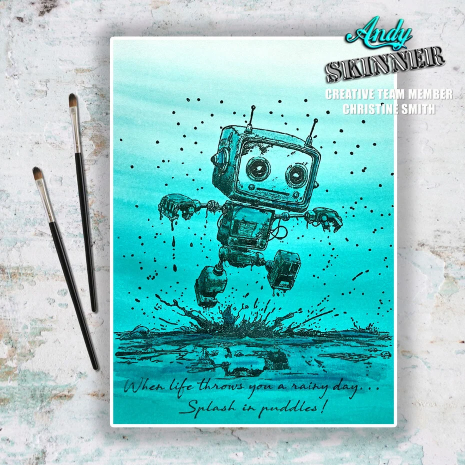 Bild 7 von Creative Expressions Pre Cut Stamp - Gummistempel - Andy Skinner Botology Rainy Day