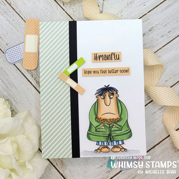 Bild 17 von Whimsy Stamps Clear Stamps  - BooBoo Manflu - Gute Besserung