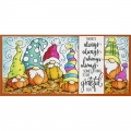 Bild 2 von Stampendous Cling Stamps Slim Pumpkin Gnomes - Stempelgummi Gnom Kürbis