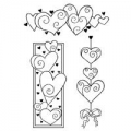 WOODWARE Clear Stamps  Clear Magic Singles Wedding Hearts  - Hochzeit Herzen