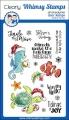 Whimsy Stamps Clear Stamps  - Christmas Tidings - Weihnachten Fische