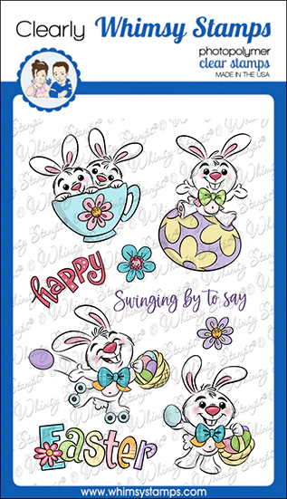 Bild 1 von Whimsy Stamps Clear Stamps - Hoppy Easter Bunny - Ostern Hase