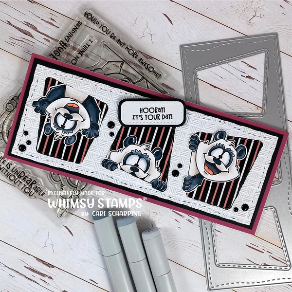 Bild 5 von Whimsy Stamps Clear Stamps - Panda Peekers
