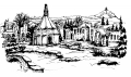 Stempelgummi Timeless Britain Glastonbury Abbey and Tor