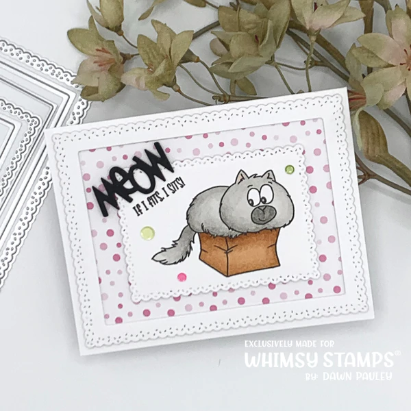 Bild 3 von Whimsy Stamps Clear Stamps - Cat Me-Wow Birthday - Katze Geburtstag