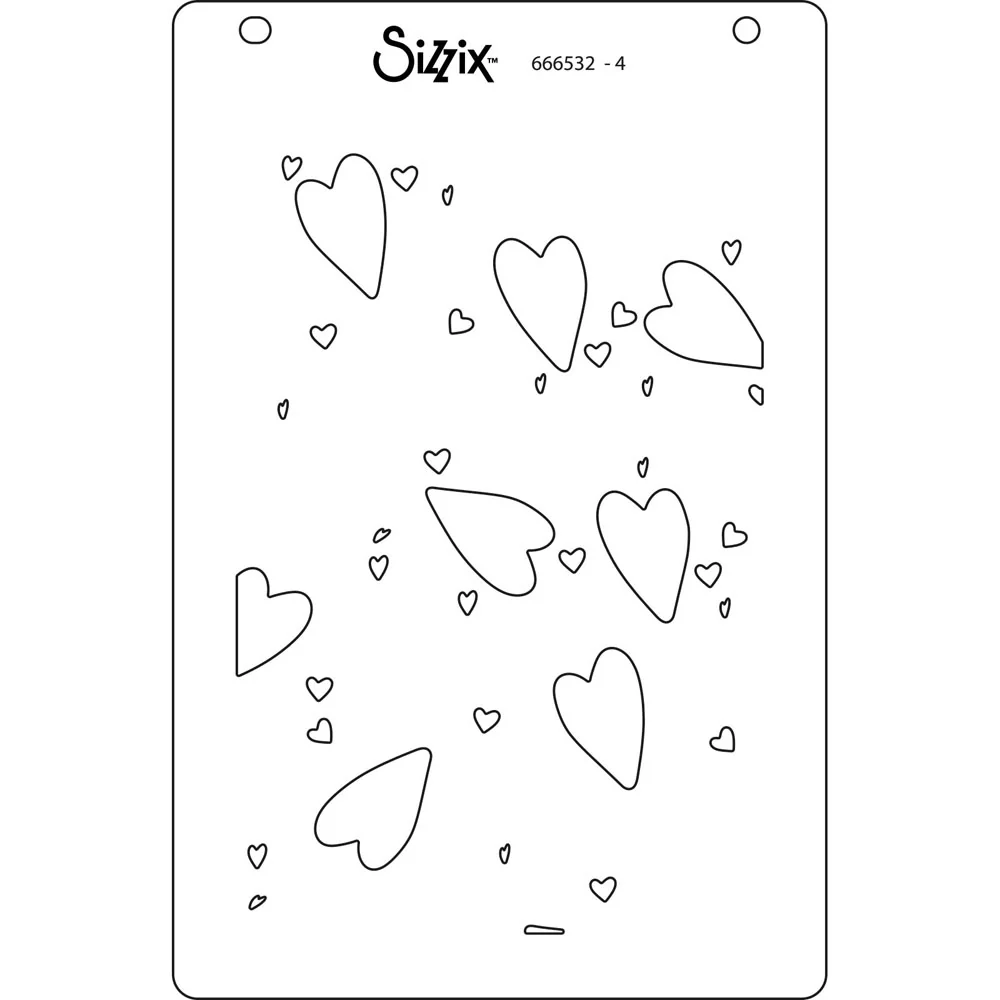 Bild 8 von Sizzix - Layered Stencils - Mark Making Hearts by Kath Breen