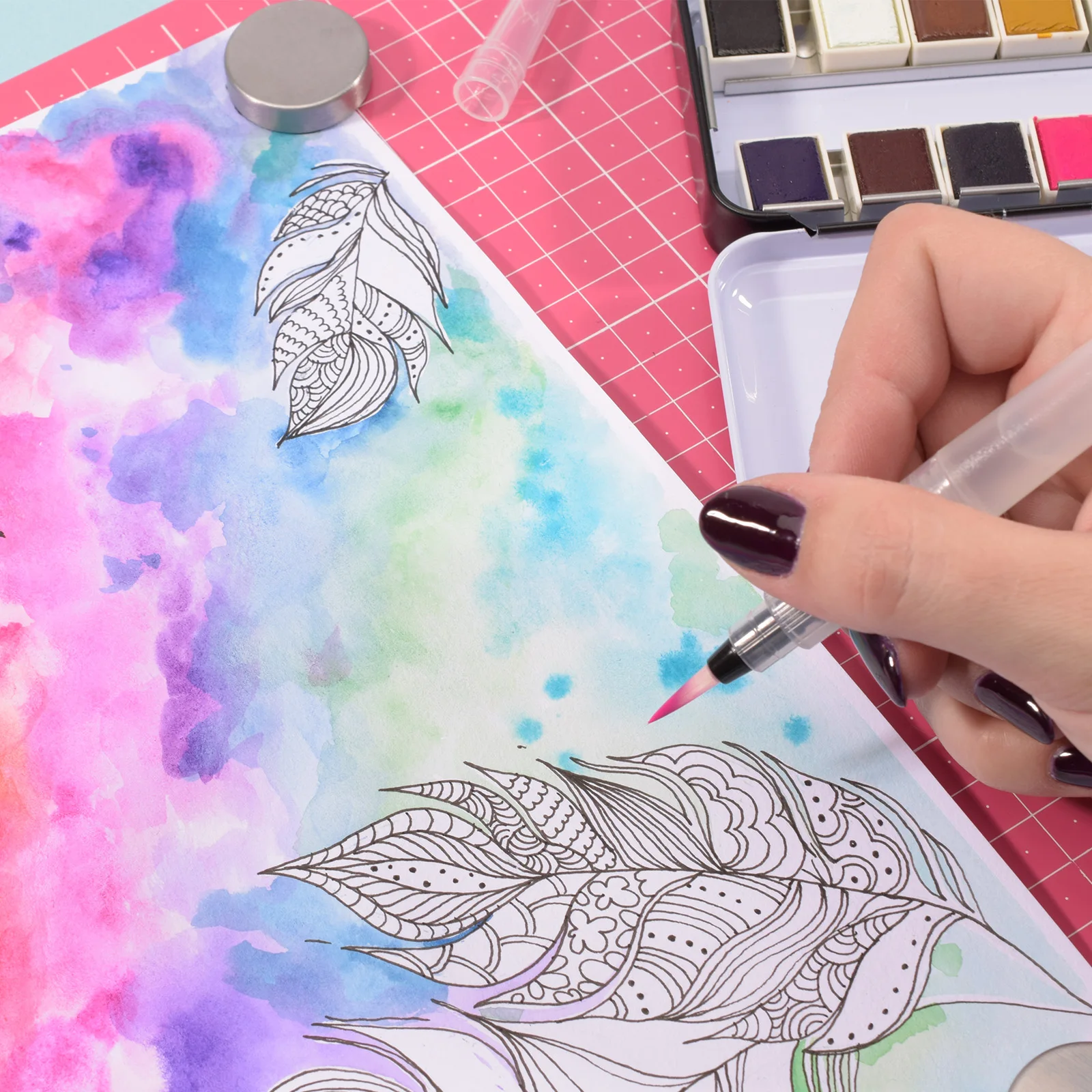 Bild 4 von Vaessen Creative • Florence • Aquarellpapier smooth Weiß 200g A4 100pcs