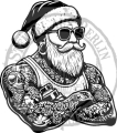 StempelBar Stempelgummi Tattooweihnachtsmann