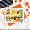 Bild 10 von Waffle Flower Postage Collage Harvest Stencil - Briefmarken-Schablone