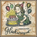 Bild 2 von StempelBar Stempelgummi Herzlichen Glückwunsch