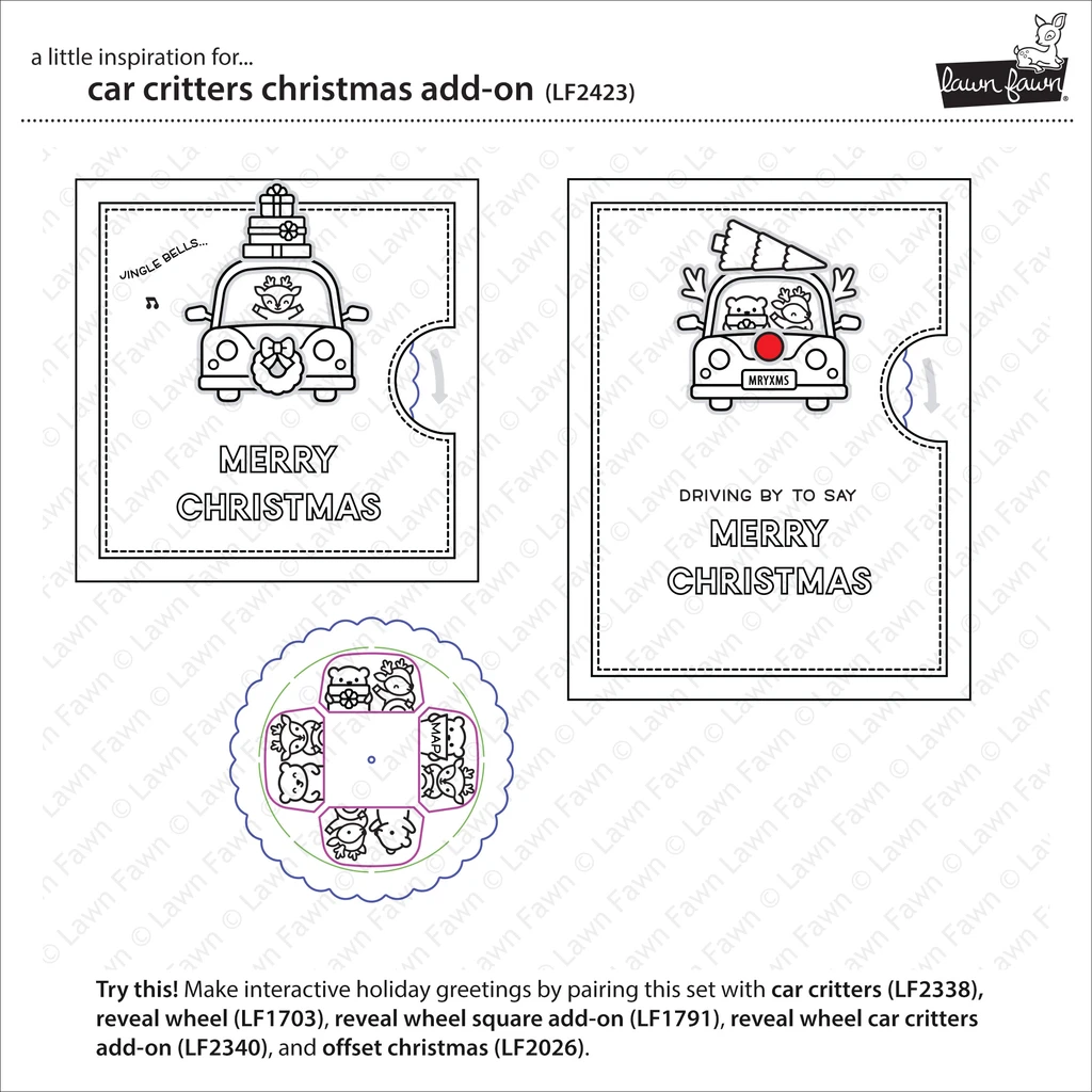 Bild 5 von Lawn Fawn Clear Stamps - Car Critters Christmas add-on