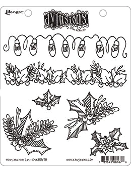 Dylusions Gummistempel Holly and the Ivy