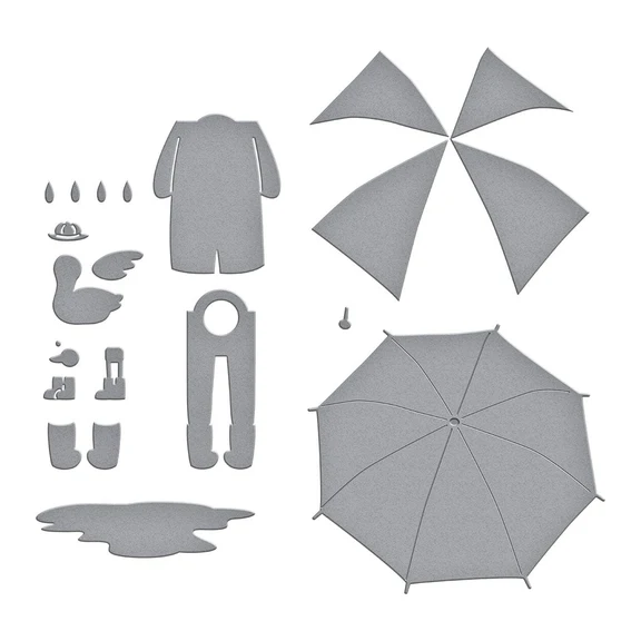 Bild 6 von Spellbinders DANCIN' IN THE RAIN ETCHED DIES FROM THE OUT AND ABOUT COLLECTION - Stanz-Set