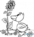 StempelBar Stempelgummi Ente mit Sonnenblume