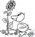 StempelBar Stempelgummi Ente mit Sonnenblume