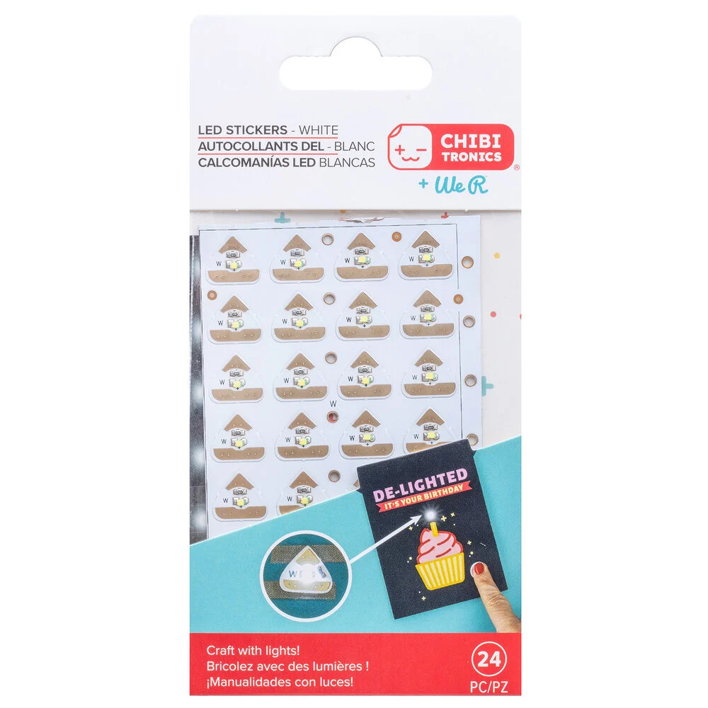 We R Makers • Chibitronics LED Circuit Stickers, white - LED Lämpchen, weiß
